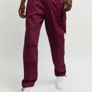 Discount Luther Cotton Utility Multi Pocket Pants - Burgundy Shop All Bottoms | Cargo & Utility Pants