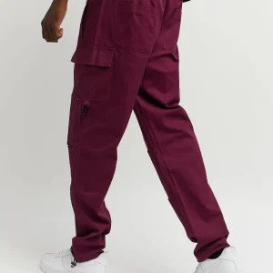 Discount Luther Cotton Utility Multi Pocket Pants - Burgundy Shop All Bottoms | Cargo & Utility Pants