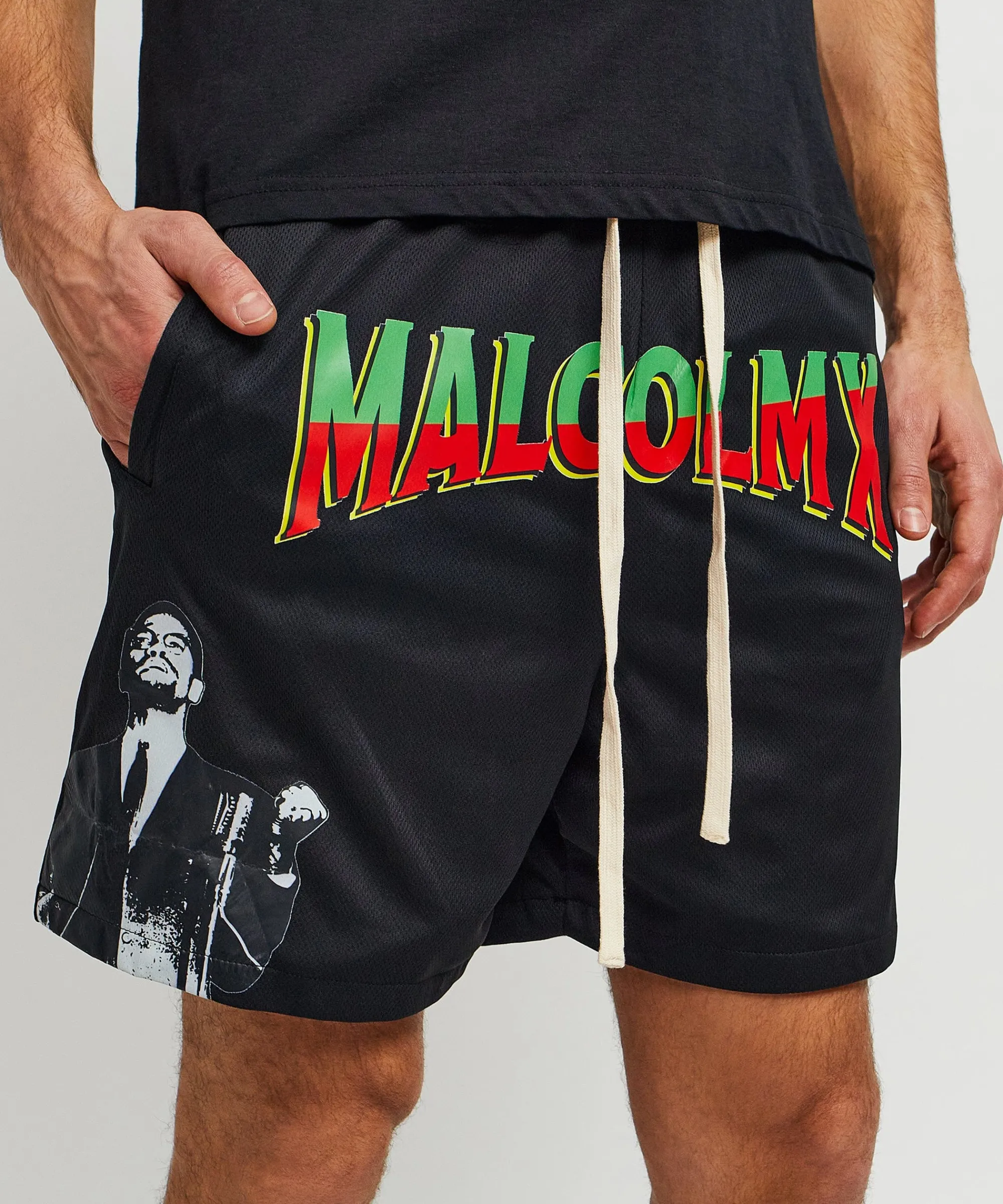 malcolm_x_retro_mesh_shorts__black_0.webp Flash Sale Malcolm X Retro Mesh Shorts - Black Shop All Bottoms | Shorts