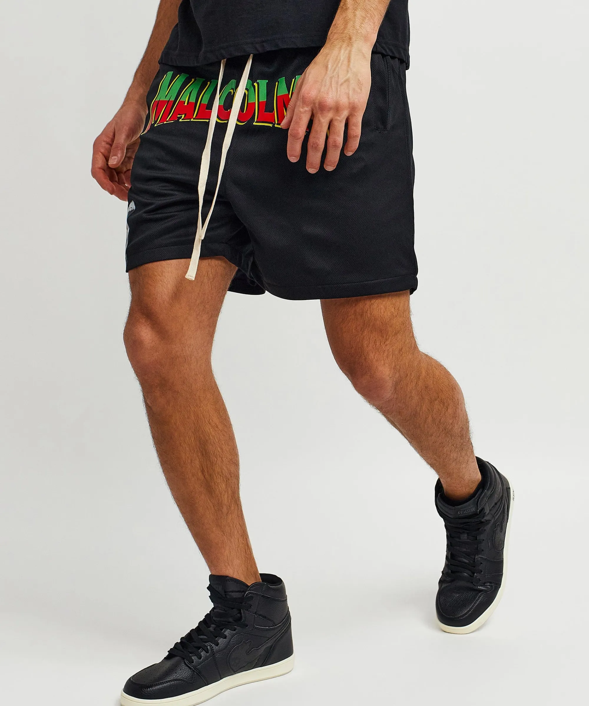malcolm_x_retro_mesh_shorts__black_2.webp Flash Sale Malcolm X Retro Mesh Shorts - Black Shop All Bottoms | Shorts