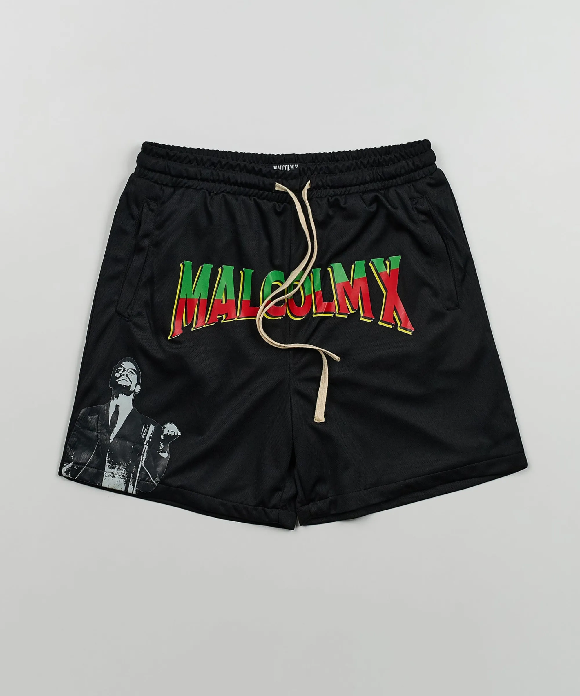 malcolm_x_retro_mesh_shorts__black_3.webp Flash Sale Malcolm X Retro Mesh Shorts - Black Shop All Bottoms | Shorts
