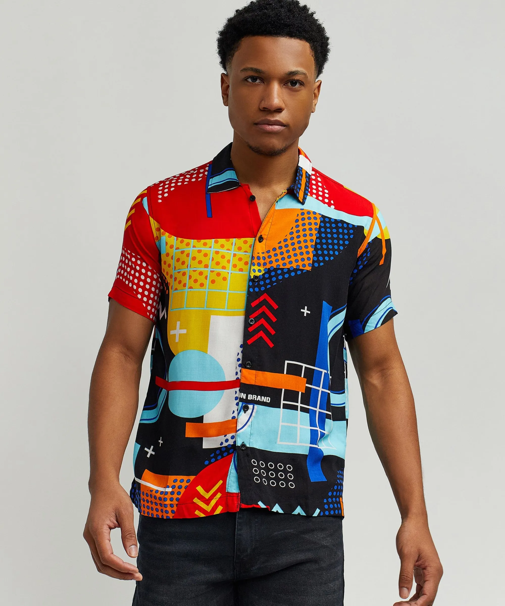 messenger_allover_print_short_sleeve_shirt_1.webp Flash Sale Messenger Allover Print Short Sleeve Shirt Button Downs
