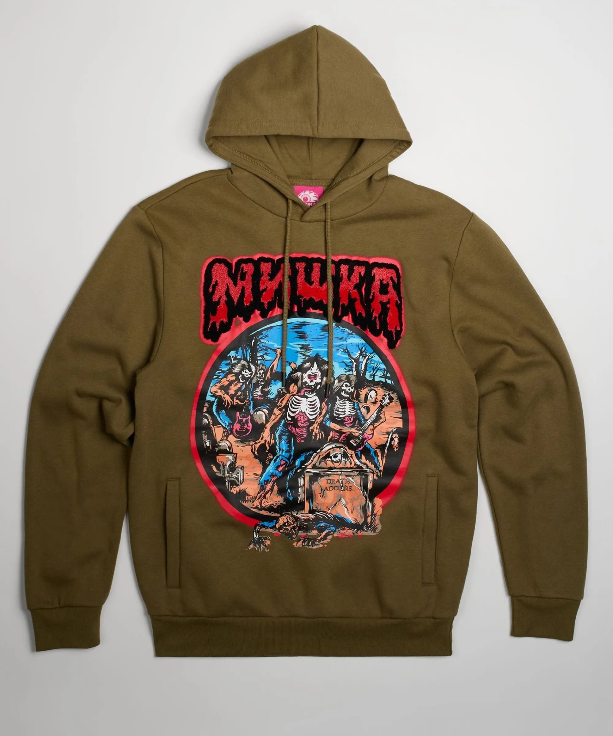 mishka_band_hoodie__olive_green_0.webp Online Mishka Band Hoodie - Olive Green Hoodies | Hoodies