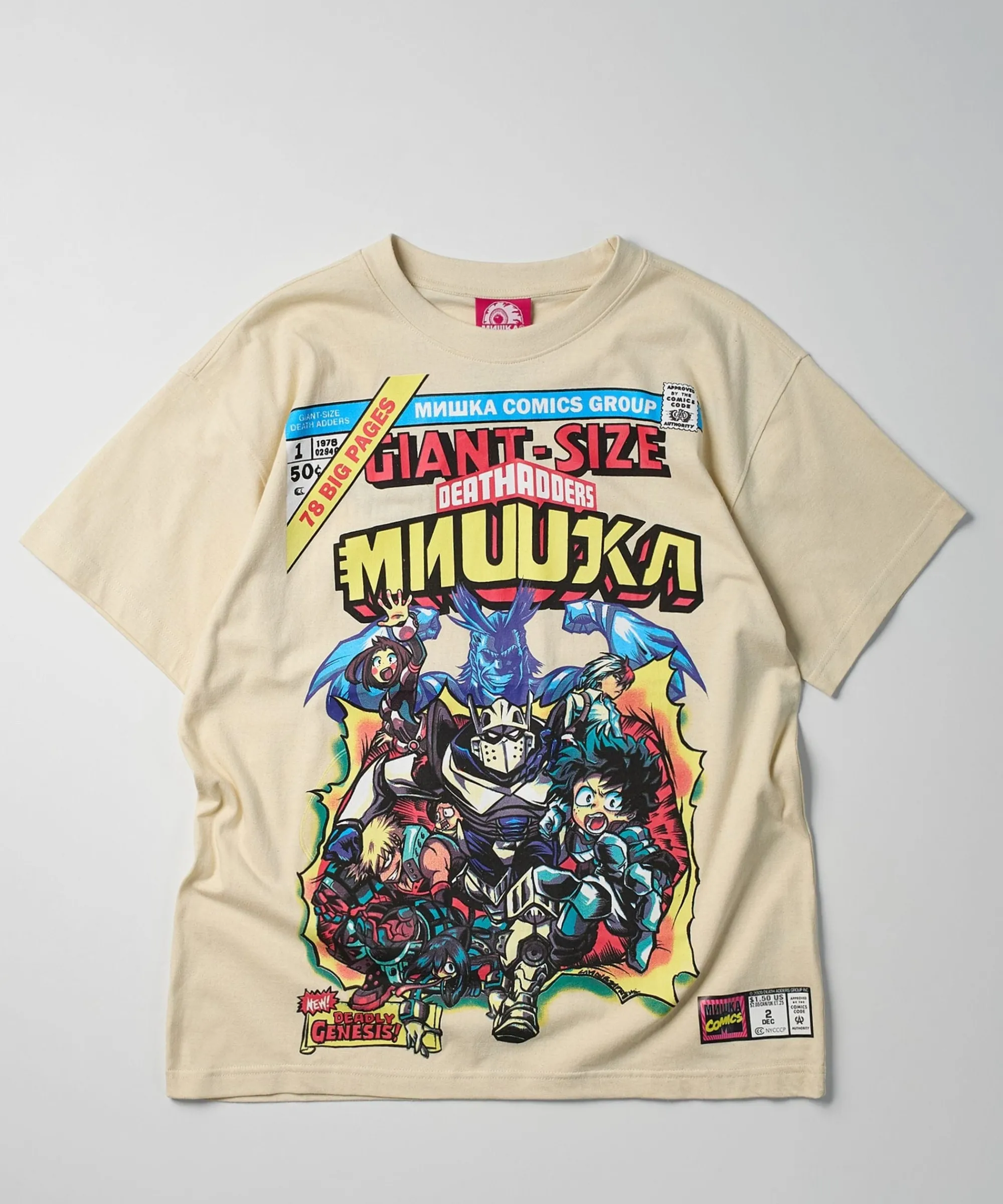 mishka_comics_short_sleeve_tee__beige_0.webp Cheap Mishka Comics Short Sleeve Tee - Beige Graphic Tees