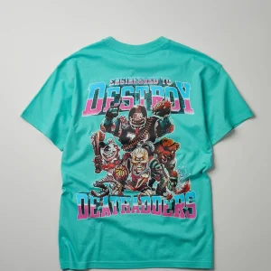 Sale Mishka Death Adders Embroidered Short Sleeve Tee - Light Blue Graphic Tees