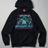 Best Mishka Death Adders Graphic Print Embroidered Hoodie - Black Hoodies | Hoodies