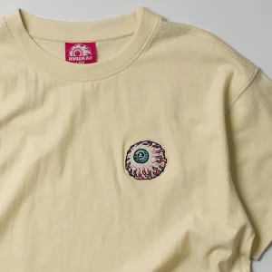 Flash Sale Mishka Embroidered Eyeball Short Sleeve Tee - Sand Graphic Tees