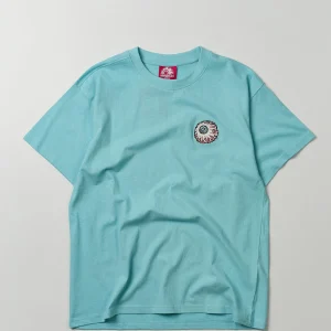 Discount Mishka Eyeball Embroidered Short Sleeve Tee - Light Blue Graphic Tees