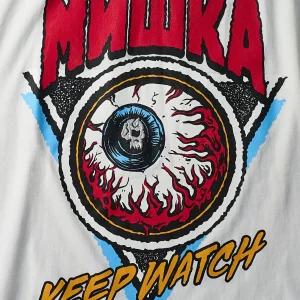 Online Mishka Keep Watch Embroidered Short Sleeve Tee - White Graphic Tees