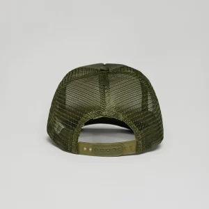 Fashion Mishka Keep Watch Embroidered Trucker Hat - Olive Green Hats