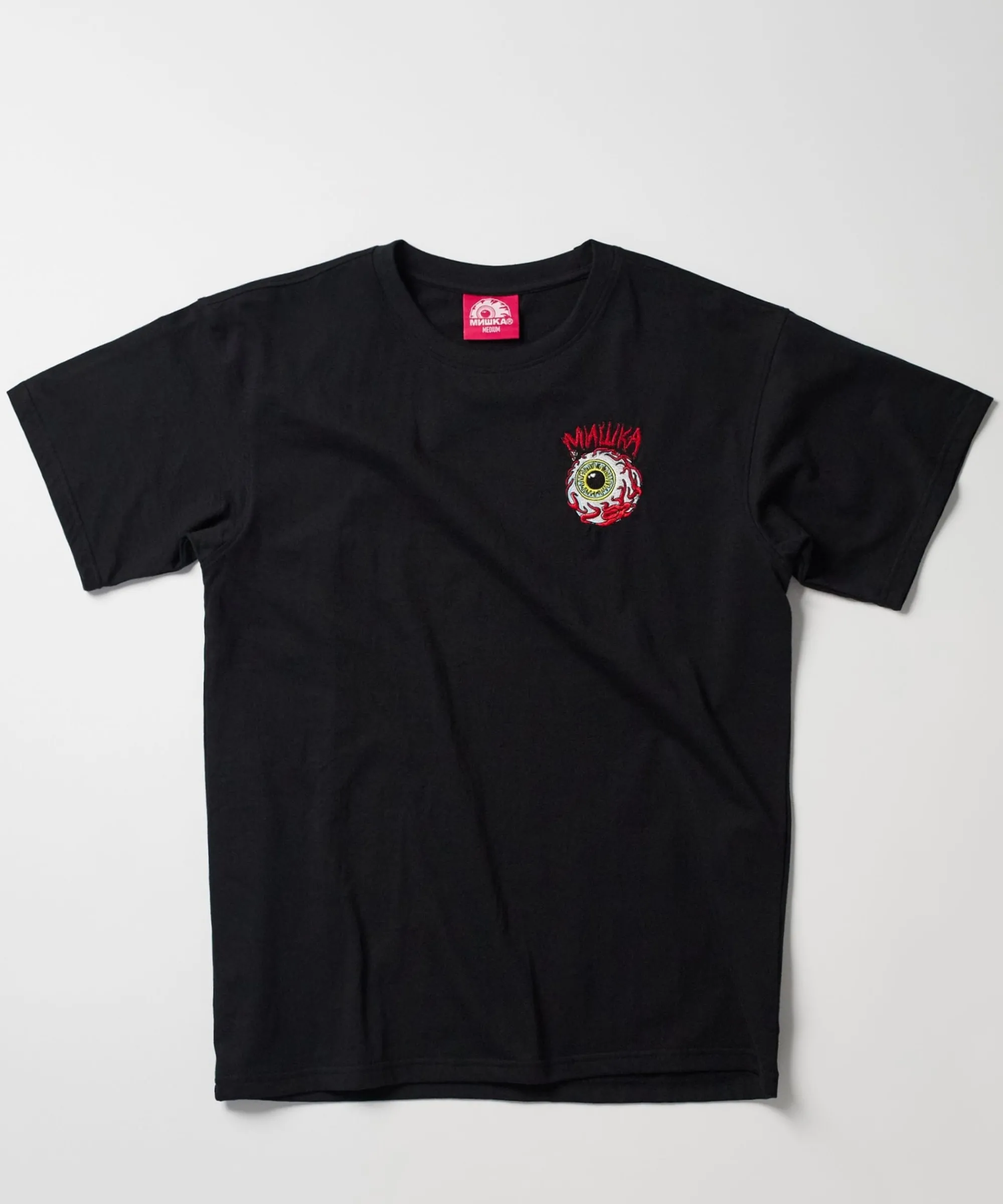 mishka_logo_keep_watch_short_sleeve_tee__black_1.webp Clearance Mishka Logo Keep Watch Short Sleeve Tee - Black Graphic Tees