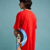 Online Modernism Short Sleeve Tee - Red Graphic Tees