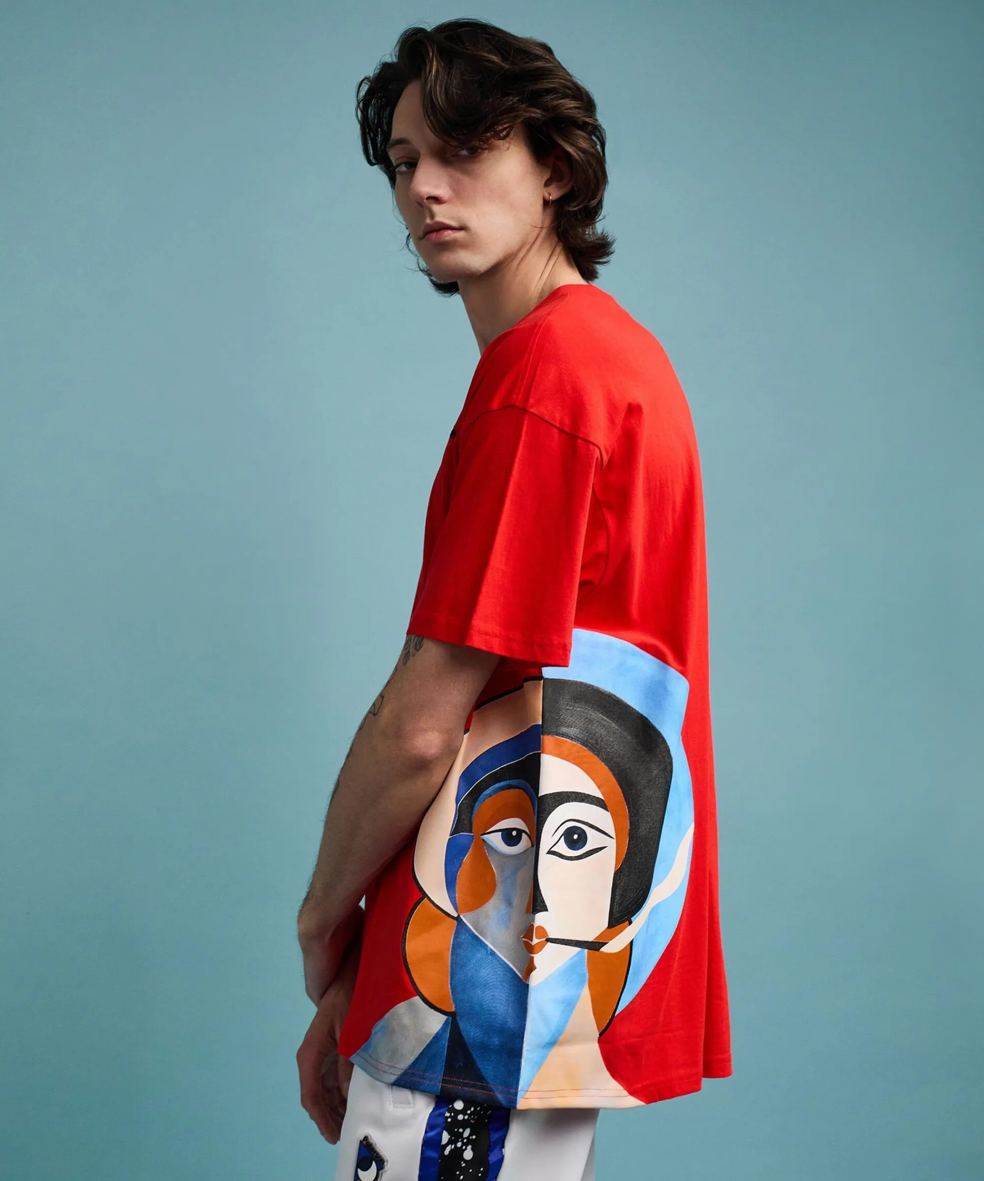 modernism_short_sleeve_tee__red_1.webp Online Modernism Short Sleeve Tee - Red Graphic Tees