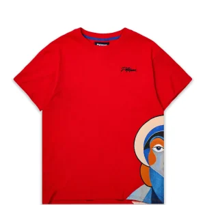 Online Modernism Short Sleeve Tee - Red Graphic Tees