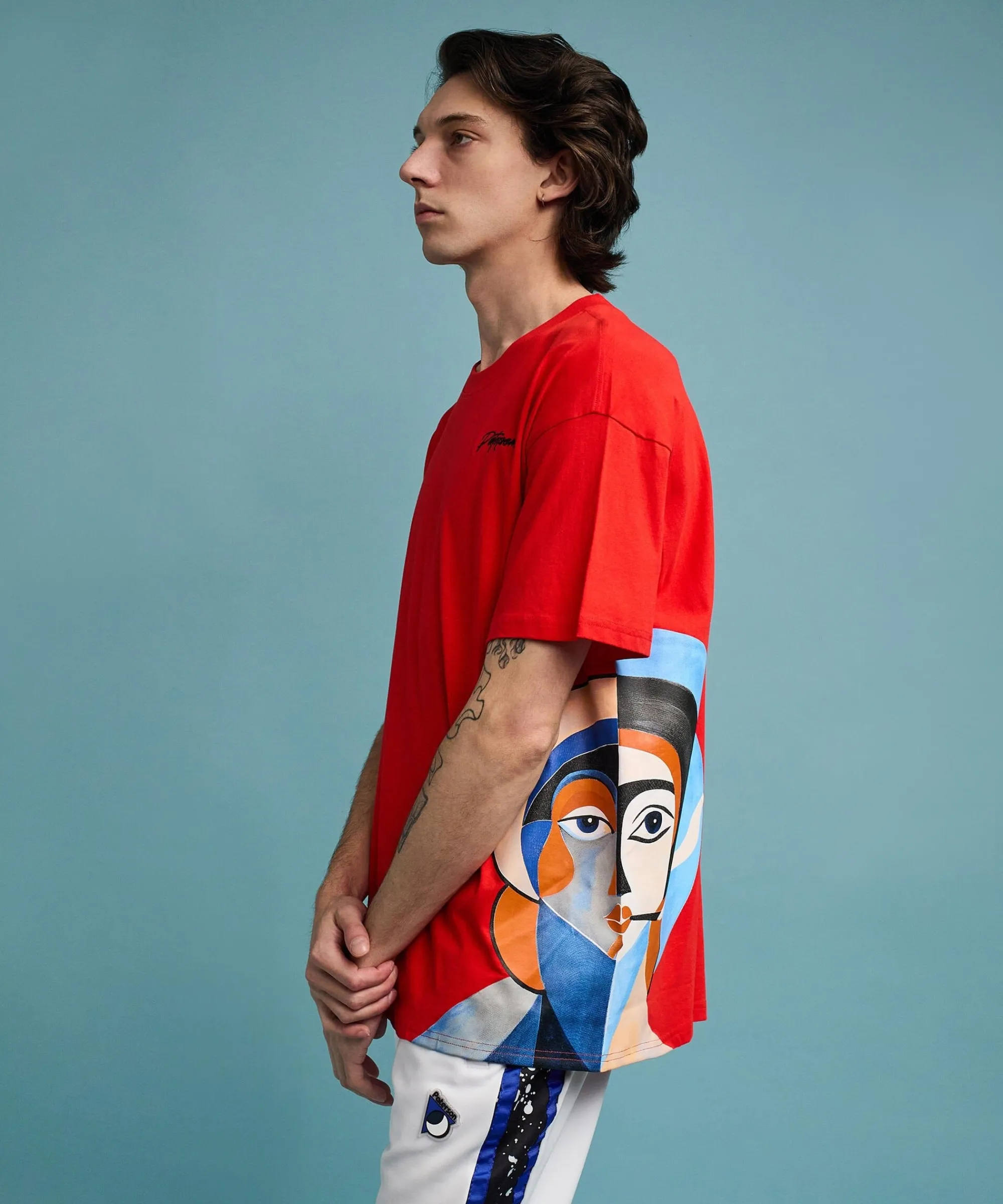 modernism_short_sleeve_tee__red_4.webp Online Modernism Short Sleeve Tee - Red Graphic Tees