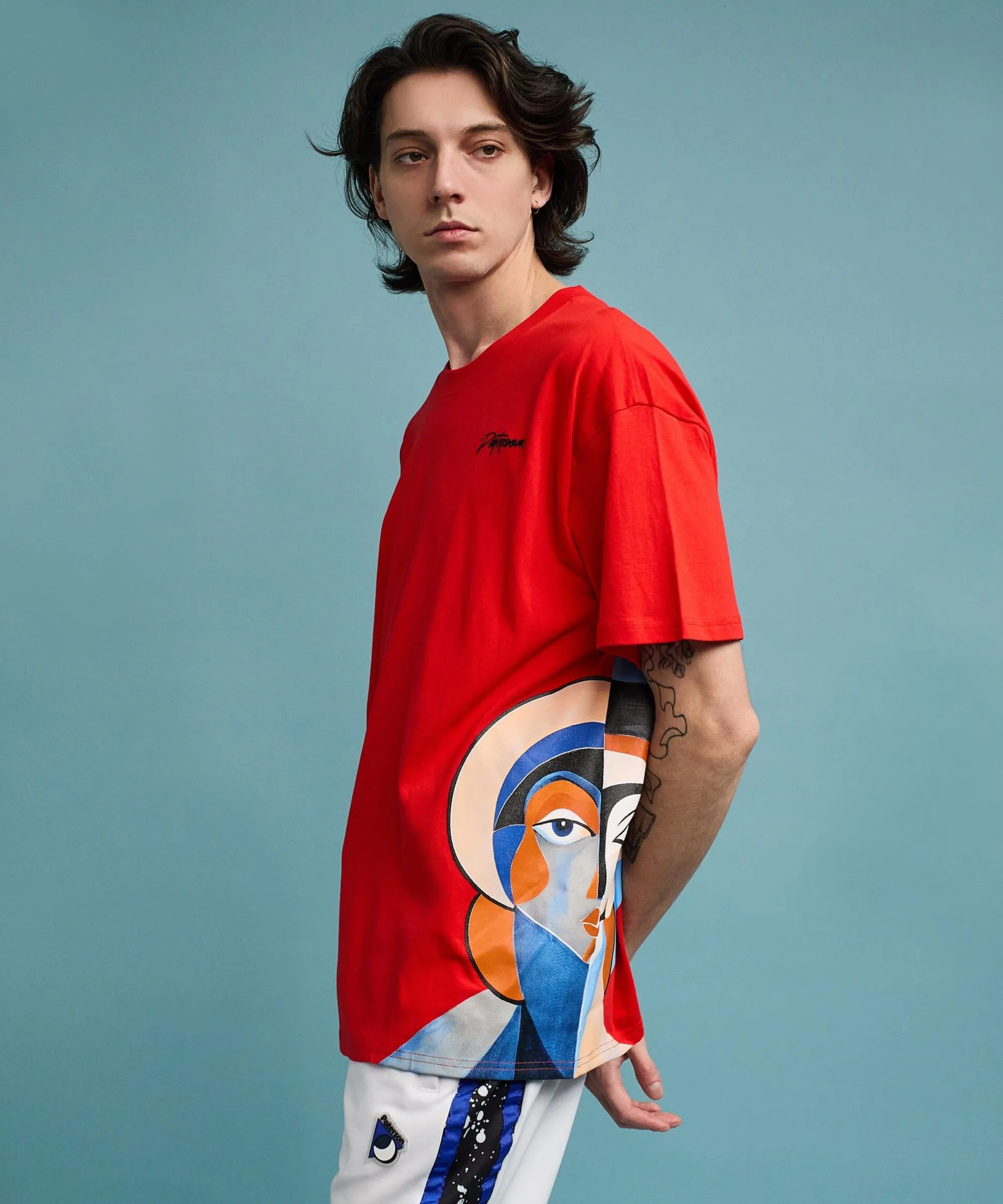 modernism_short_sleeve_tee__red_5.webp Online Modernism Short Sleeve Tee - Red Graphic Tees