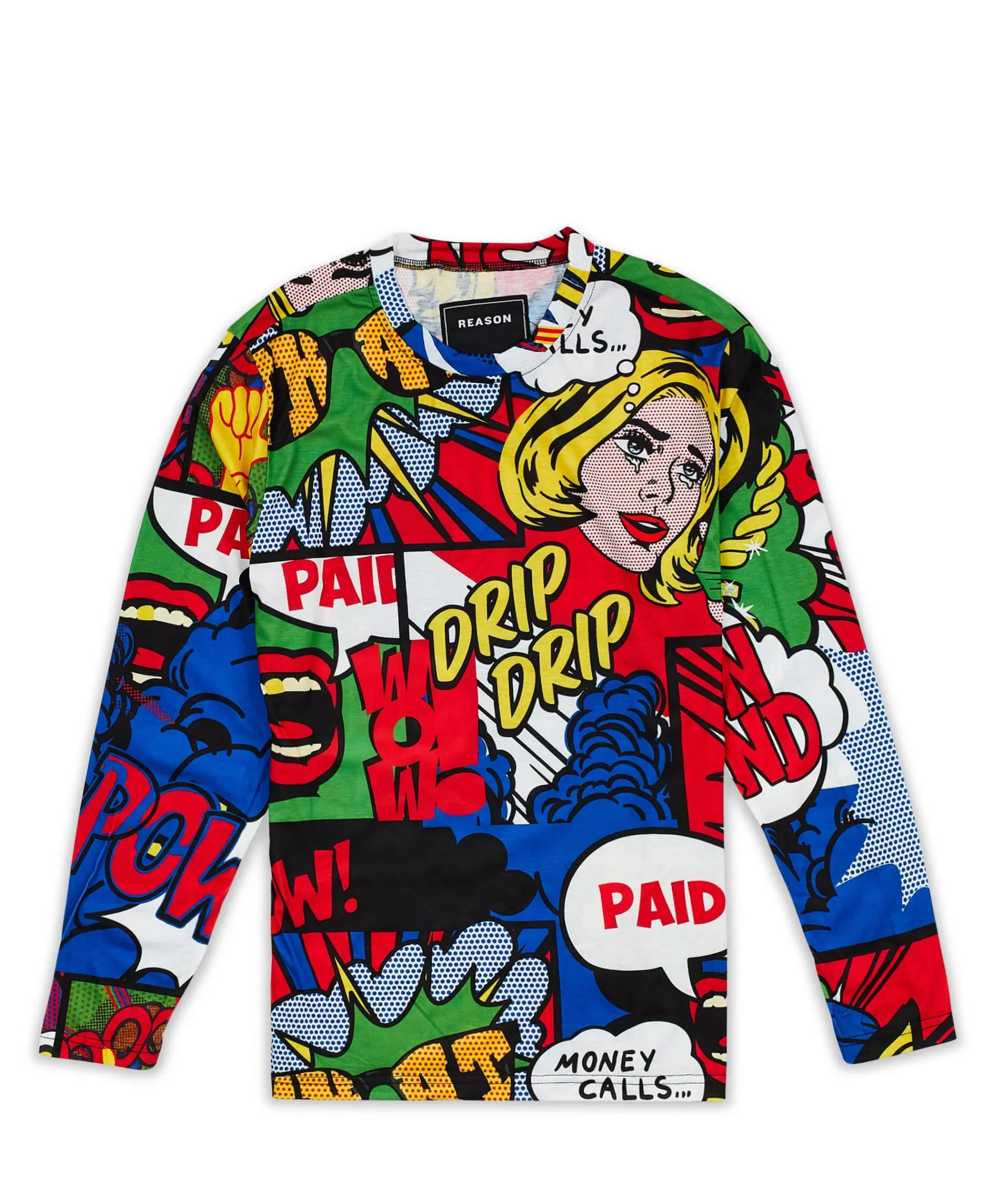 money_drip_comic_print_long_sleeve_tee_1.webp Cheap Money Drip Comic Print Long Sleeve Tee Long Sleeve Tees | Graphic Tees