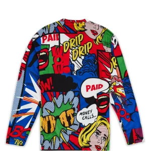 Cheap Money Drip Comic Print Long Sleeve Tee Long Sleeve Tees | Graphic Tees