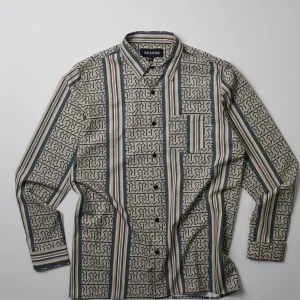 Outlet Monogram Long Sleeve Woven Shirt Button Downs