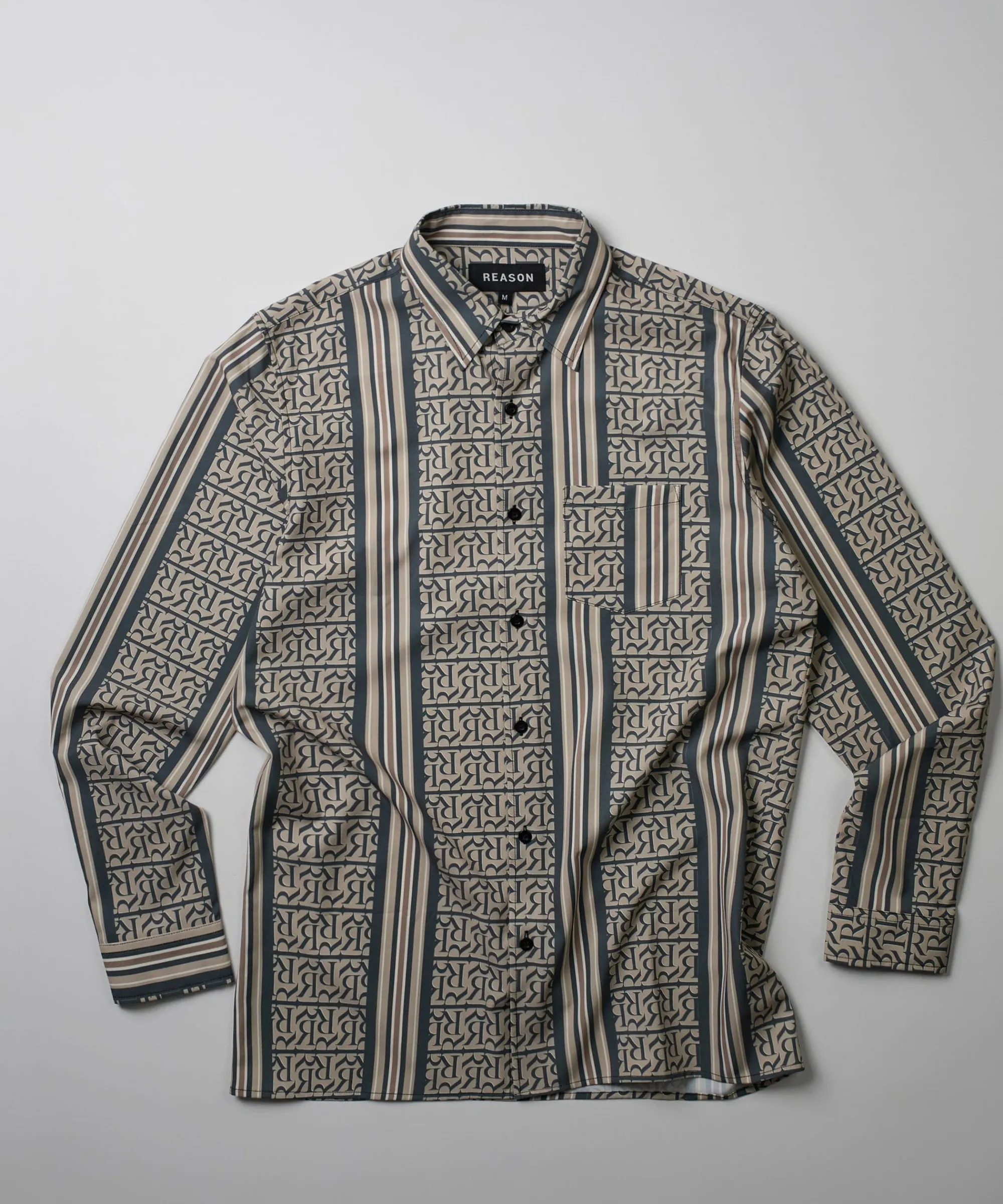 monogram_long_sleeve_woven_shirt_0.webp Outlet Monogram Long Sleeve Woven Shirt Button Downs