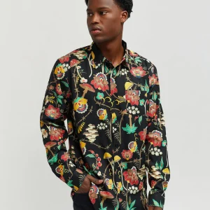 Outlet Mushroom Woven Long Sleeve Shirt - Multi Button Downs