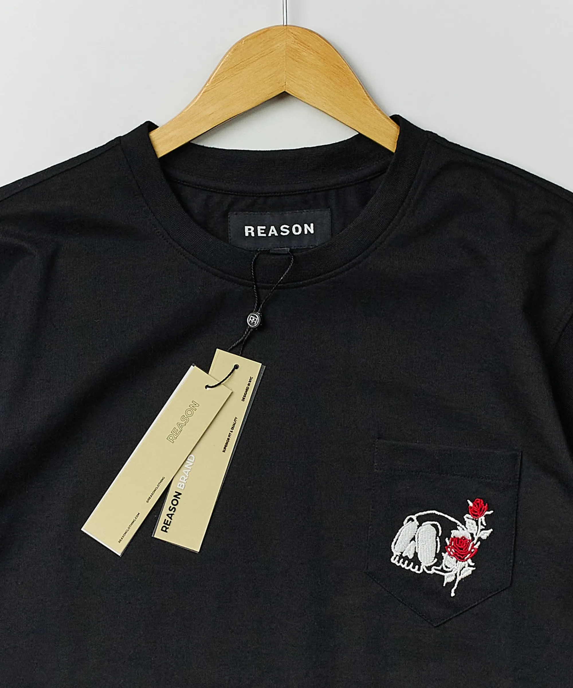 Cheap Nice Trip Short Sleeve Graphic Print Embroidered Pocket Tee - Black Graphic Tees
