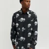 Flash Sale Nightvision Allover Print Viscose Woven Long Sleeve Shirt Button Downs