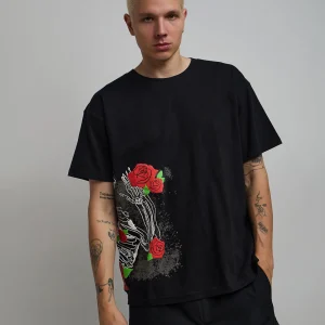Sale No Love Lost Short Sleeve Tee - Black Graphic Tees