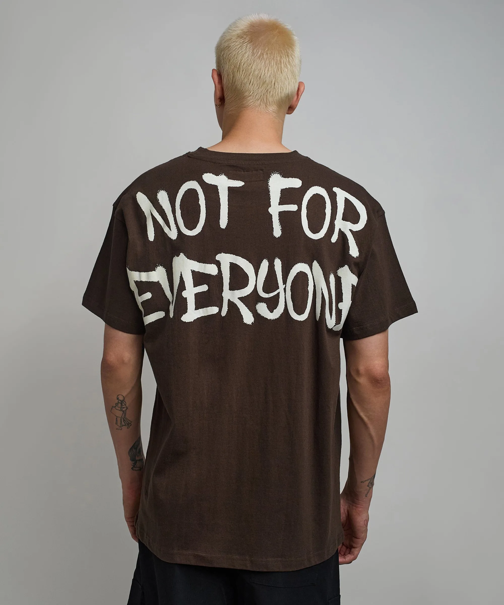 not_for_everyone_embroidered_short_sleeve_tee__brown_0.webp Cheap Not For Everyone Embroidered Short Sleeve Tee - Brown Graphic Tees
