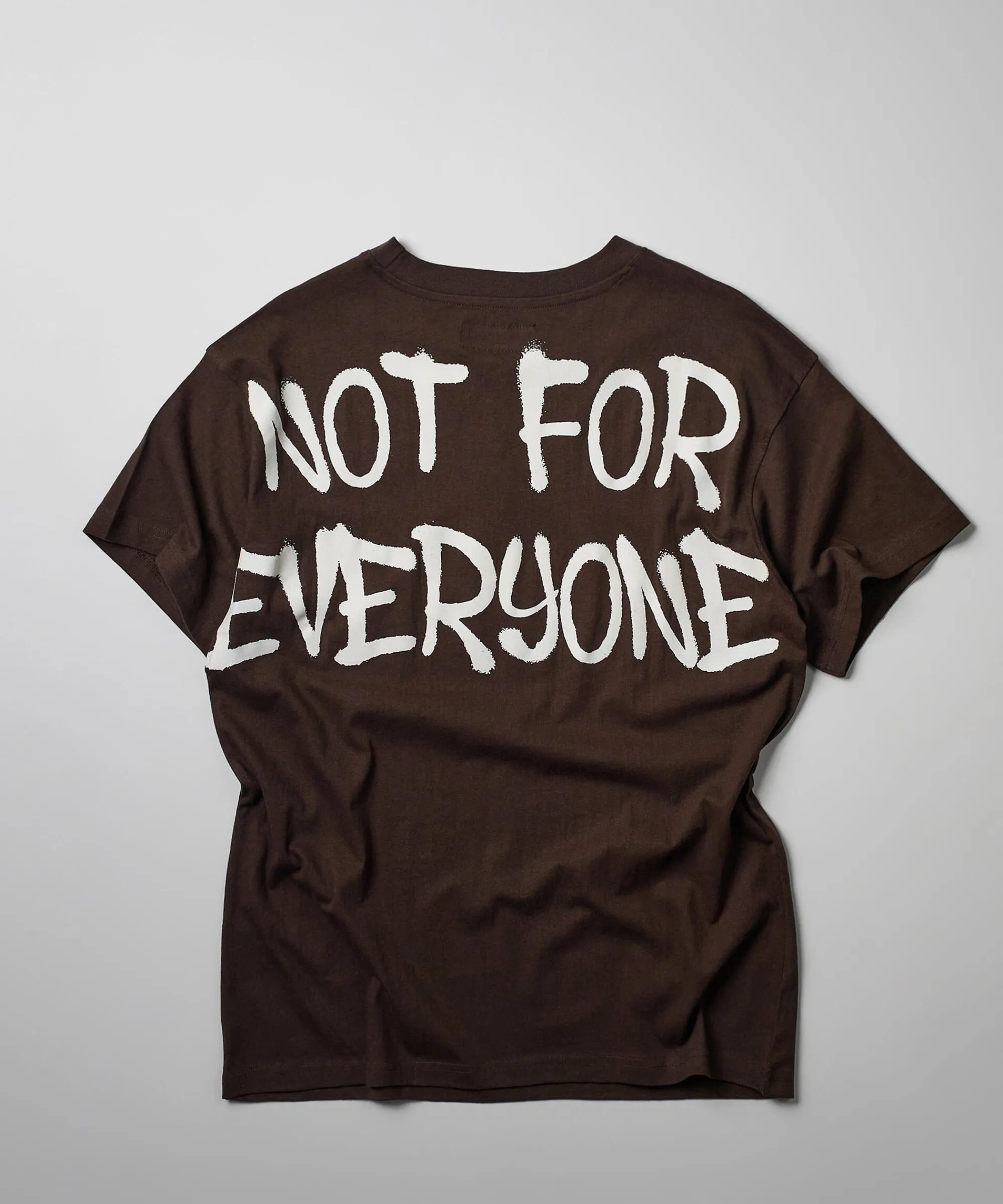 not_for_everyone_embroidered_short_sleeve_tee__brown_3.webp Cheap Not For Everyone Embroidered Short Sleeve Tee - Brown Graphic Tees