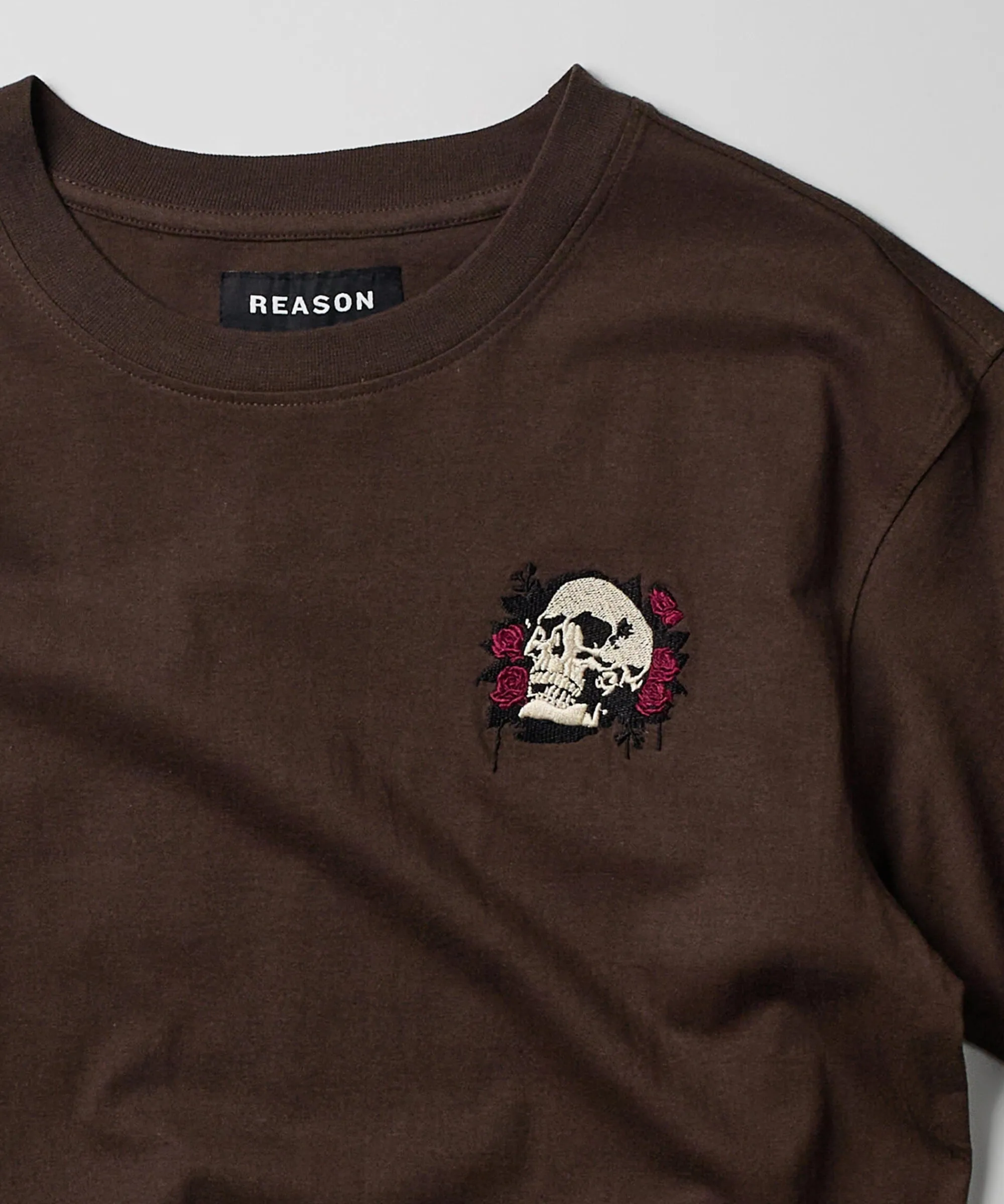not_for_everyone_embroidered_short_sleeve_tee__brown_5.webp Cheap Not For Everyone Embroidered Short Sleeve Tee - Brown Graphic Tees