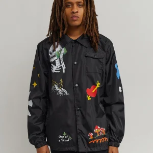 Cheap One Of A Kind Coaches Jacket - Black Lightweight Jackets