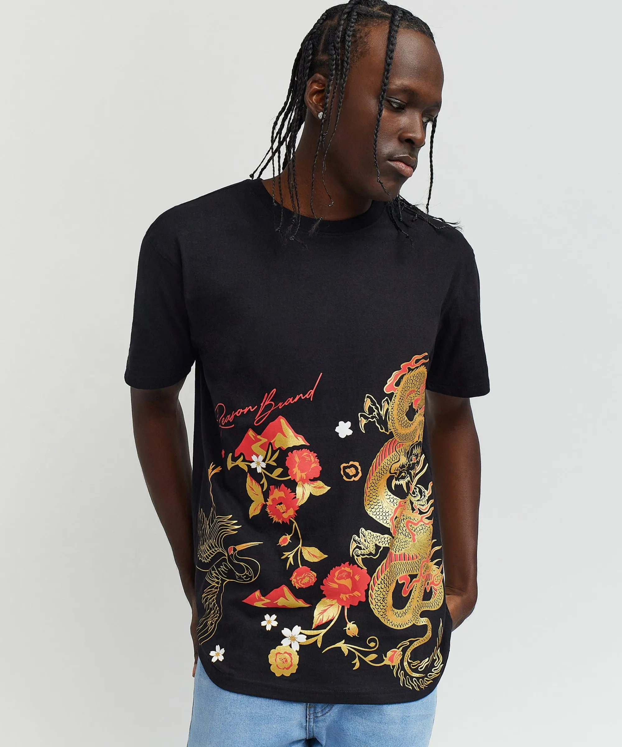 osaka_front_print_short_sleeve_tee__black_0.webp Clearance Osaka Front Print Short Sleeve Tee - Black Graphic Tees