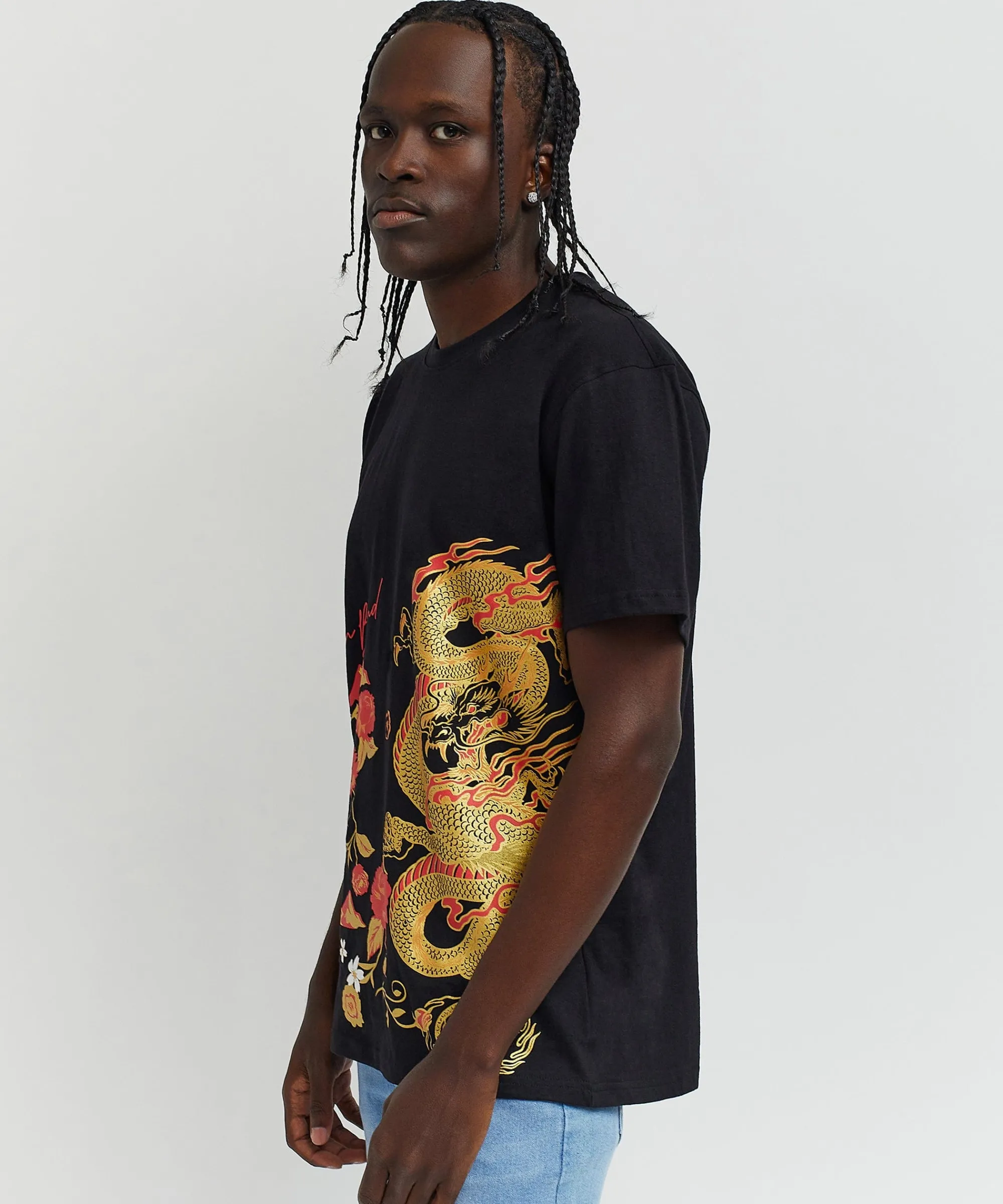 osaka_front_print_short_sleeve_tee__black_2.webp Clearance Osaka Front Print Short Sleeve Tee - Black Graphic Tees