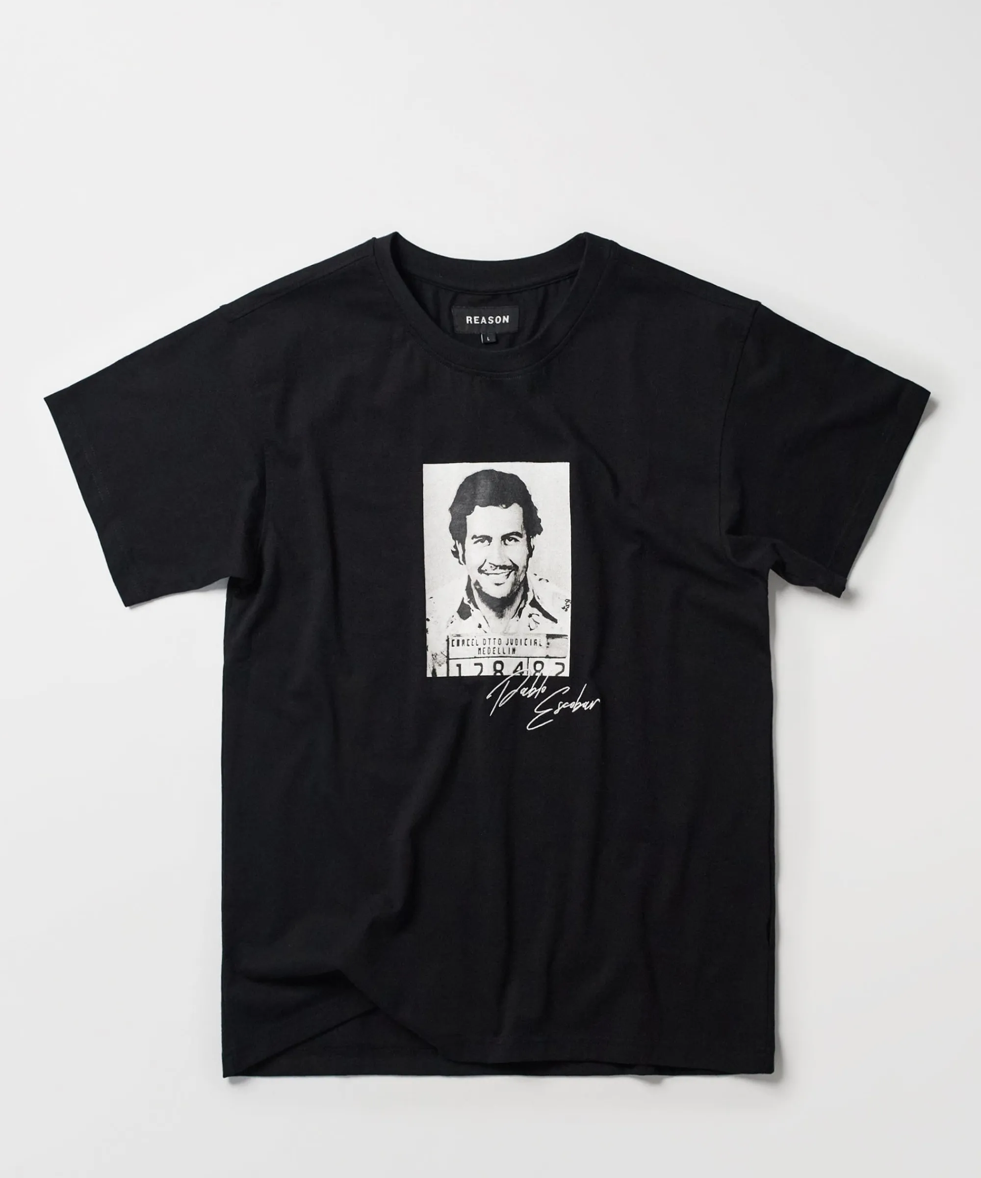 pablo_mugshot_short_sleeve_tee__black_0.webp Sale Pablo Mugshot Short Sleeve Tee - Black Graphic Tees