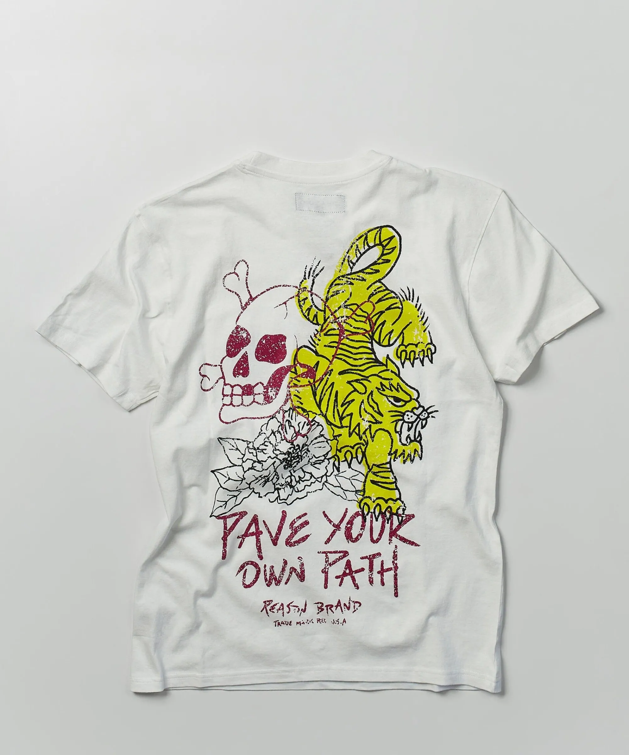 pave_your_own_path_short_sleeve_graphic_print_embroidered_detail_tee__white_3.webp Best Sale Pave Your Own Path Short Sleeve Graphic Print Embroidered Detail Tee - White Graphic Tees