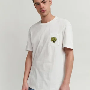 Best Sale Pave Your Own Path Short Sleeve Graphic Print Embroidered Detail Tee - White Graphic Tees