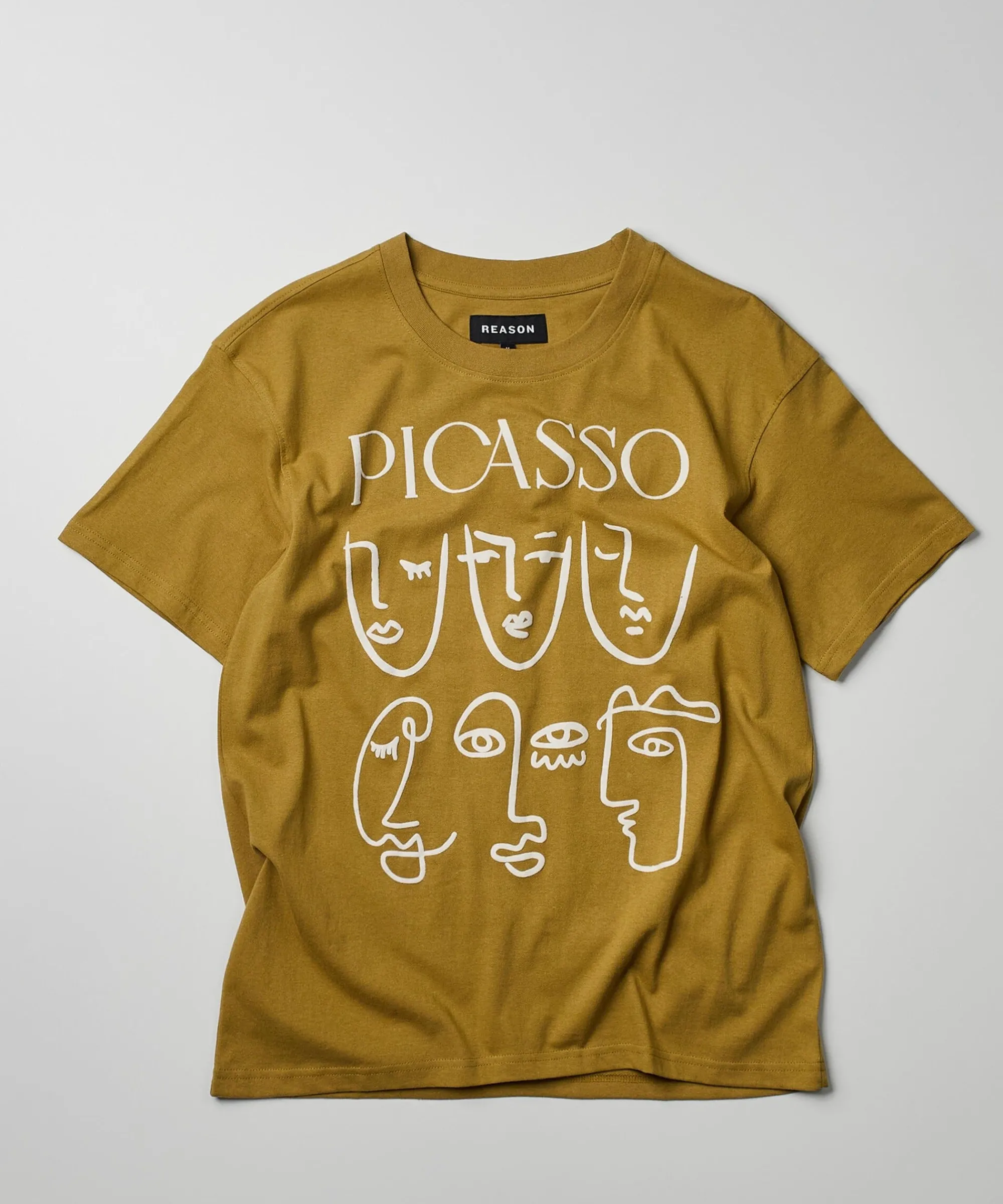 picasso_faces_short_sleeve_tee__khaki_0.webp New Picasso Faces Short Sleeve Tee - Khaki Graphic Tees