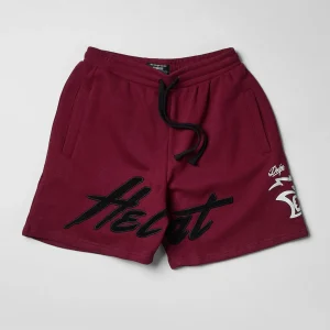 Shop Plus Size Hellcat Fleece Shorts - Burgundy Shorts