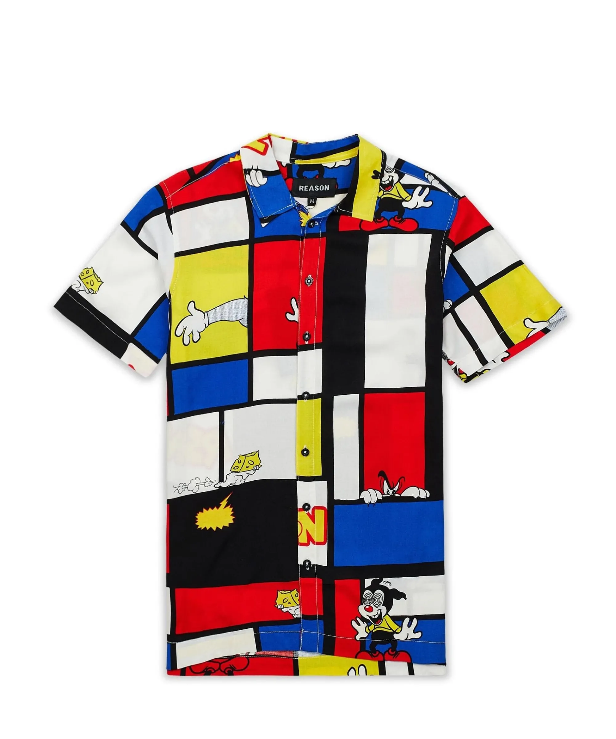 plus_size_prank_allover_print_short_sleeve_shirt_0.webp Flash Sale Plus Size Prank Allover Print Short Sleeve Shirt Button Downs