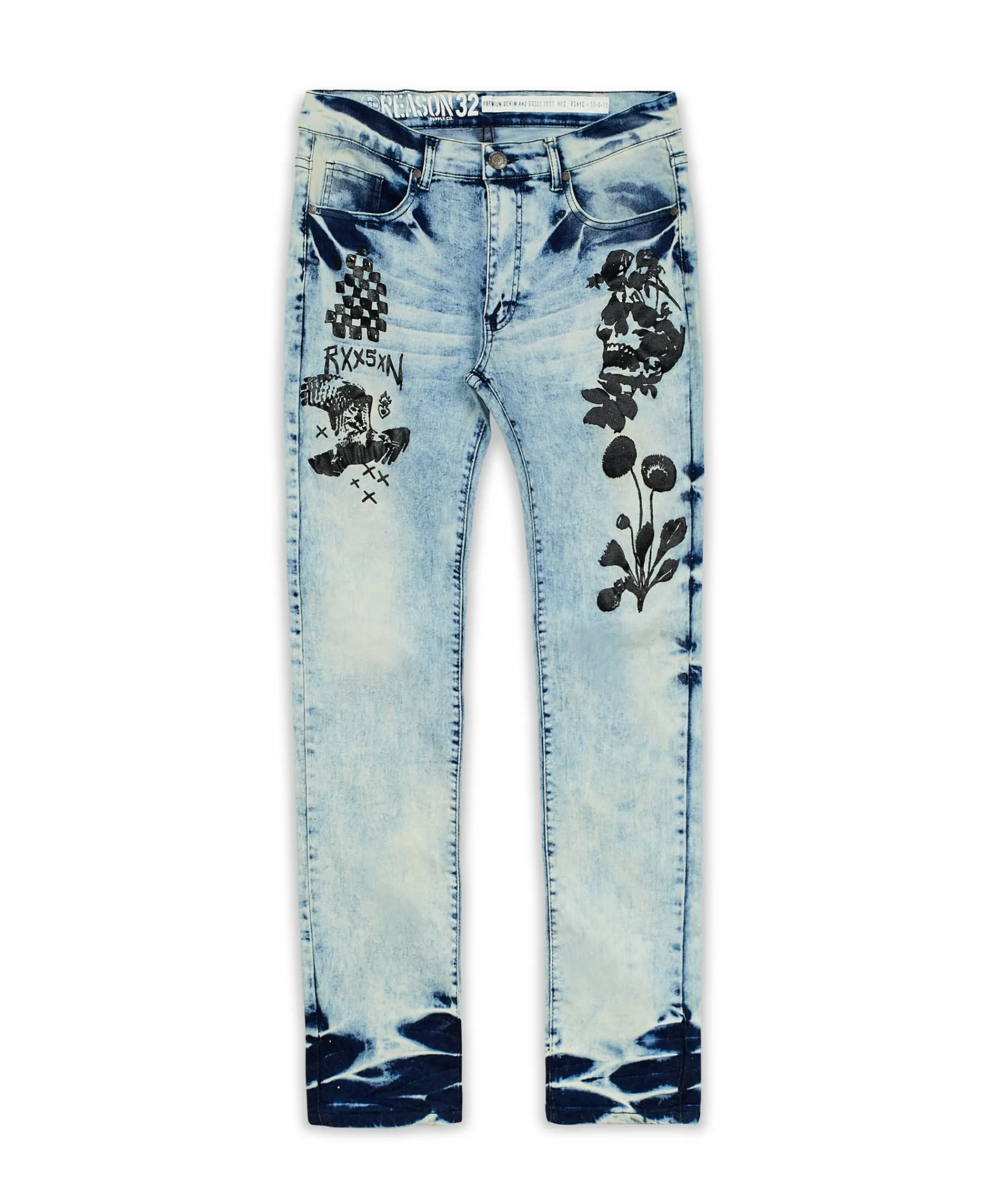 plus_size_reach_graphic_print_light_wash_jeans_0.webp Shop Plus Size Reach Graphic Print Light Wash Jeans Denim Jeans | Denim