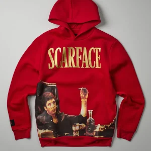 New Plus Size Scarface Photo Print Hoodie - Red Hoodies | Hoodies