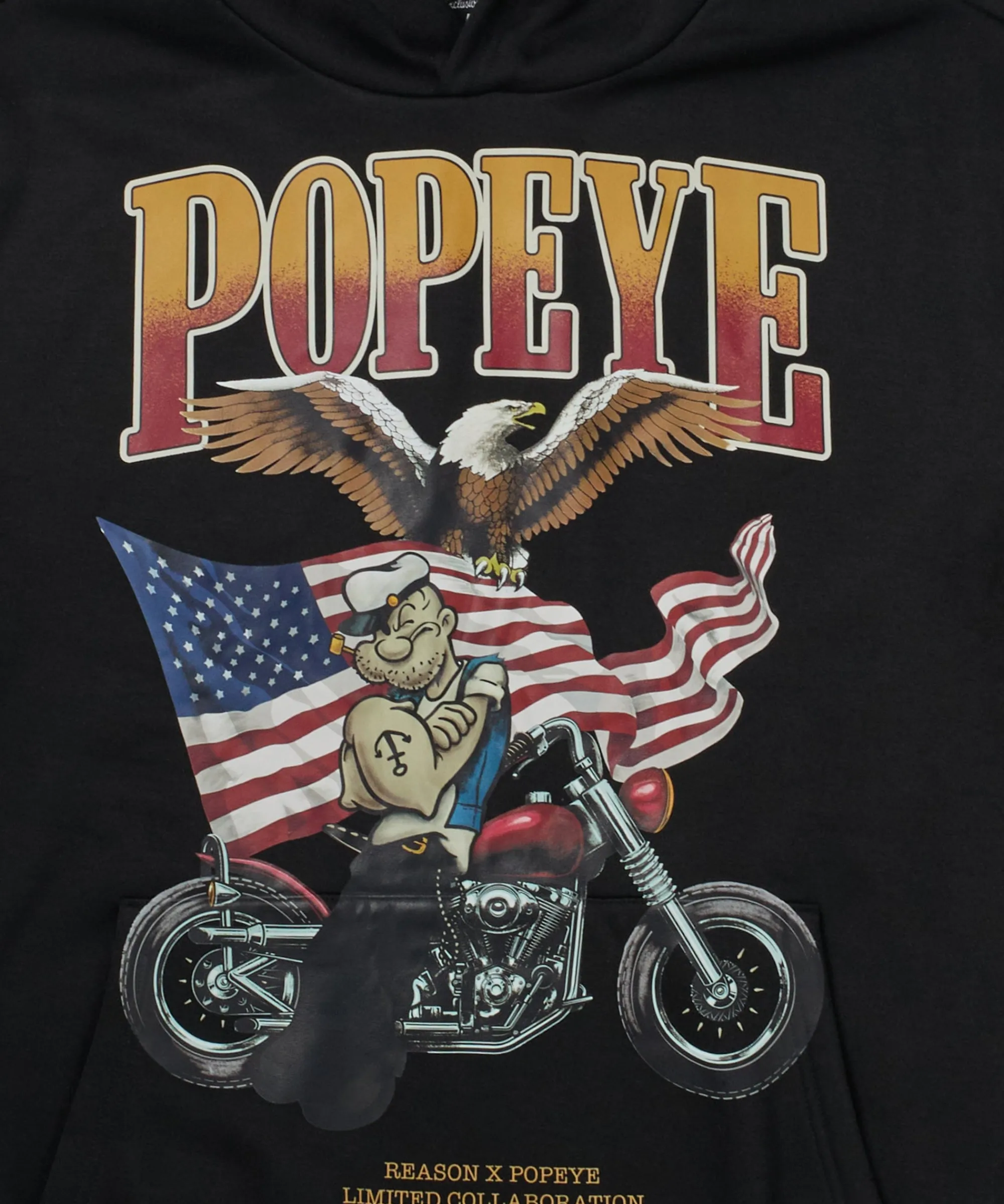 popeye_biker_graphic_print_hoodie__black_1.webp Discount Popeye Biker Graphic Print Hoodie - Black Hoodies | Hoodies