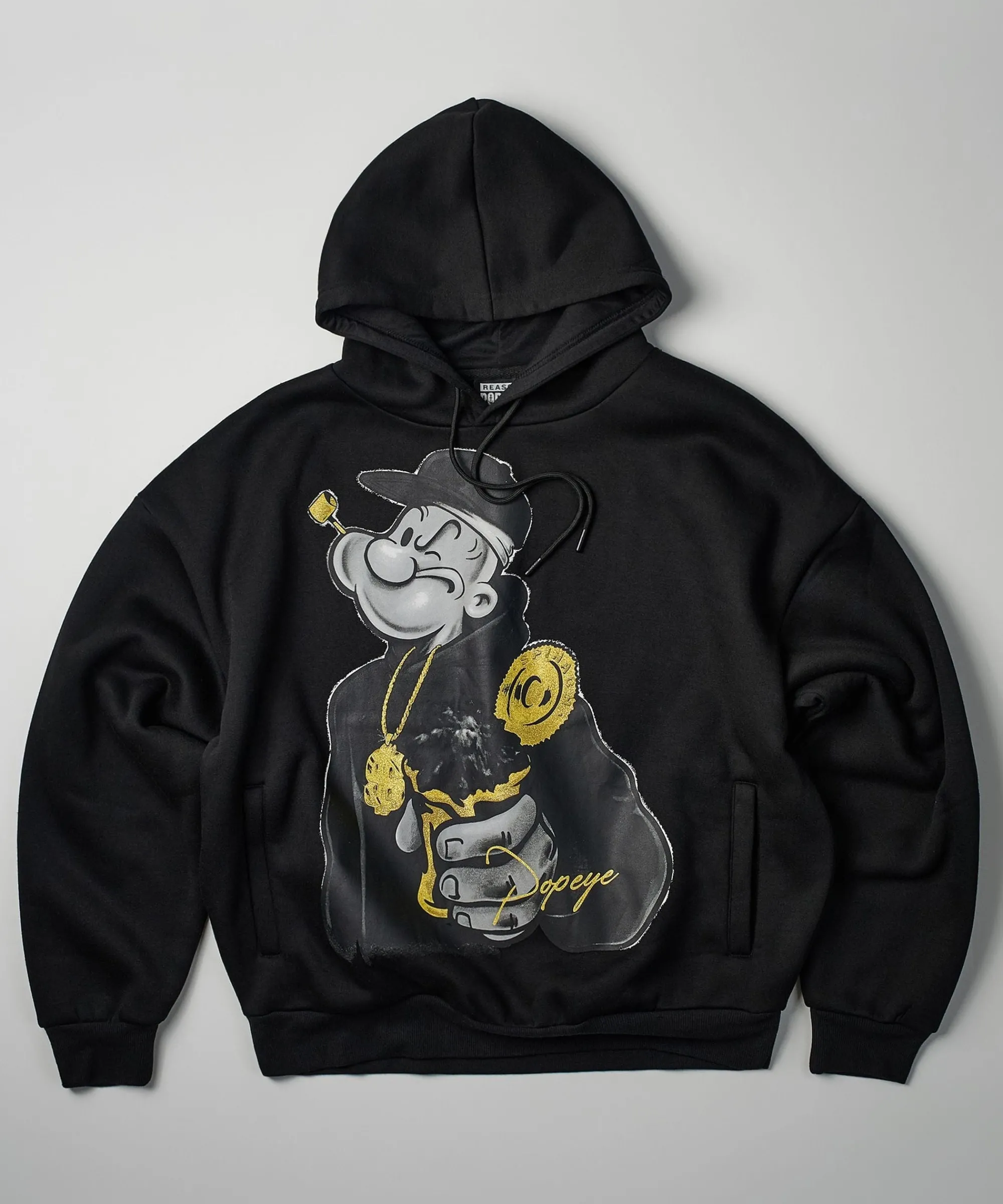 popeye_block_boy_oversized_hoodie__black_0.webp Shop Popeye Block Boy Oversized Hoodie - Black Hoodies | Hoodies