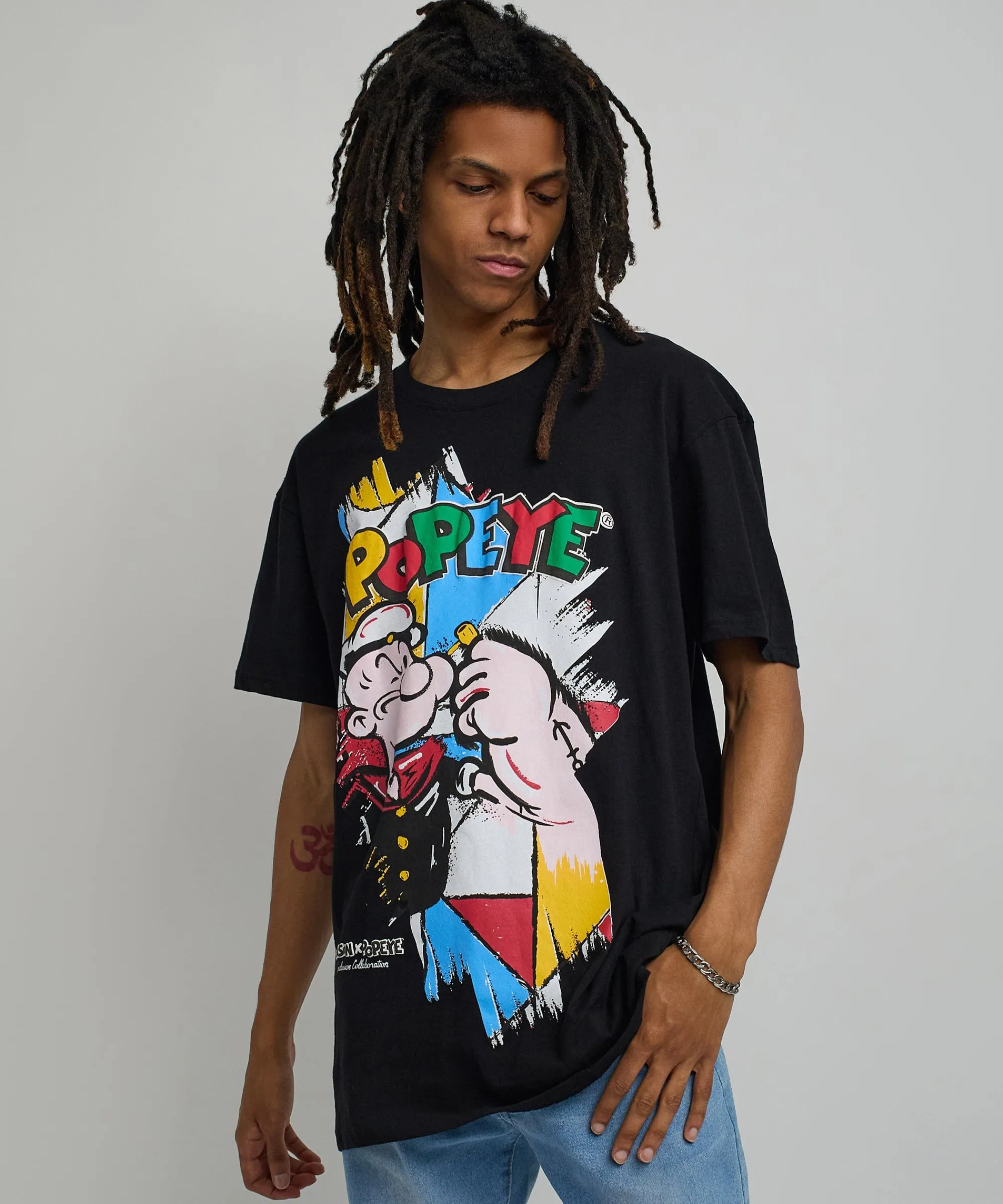 popeye_retro_short_sleeve_tee__black_1.webp Best Popeye Retro Short Sleeve Tee - Black Graphic Tees