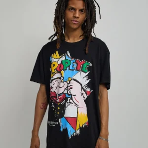 Best Popeye Retro Short Sleeve Tee - Black Graphic Tees