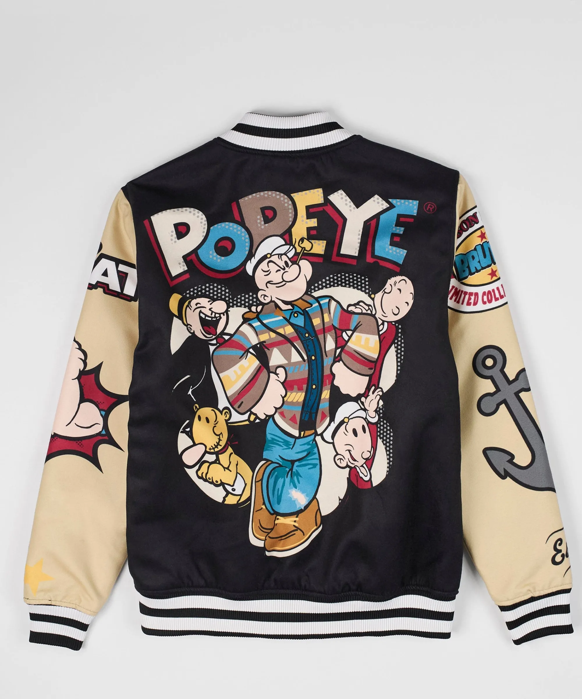 popeye_varsity_jacket__black_1.webp Best Popeye Varsity Jacket - Black Varsity Jackets
