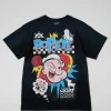 Cheap Popeye Vintage Wash Short Sleeve Tee - Black Graphic Tees