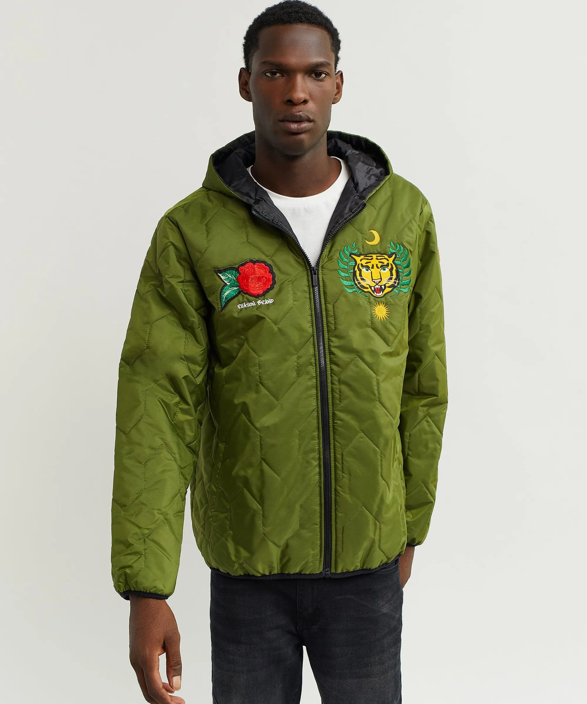 quilted_hooded_jacket__olive_green_0.webp Best Sale Quilted Hooded Jacket - Olive Green Quilted Jackets