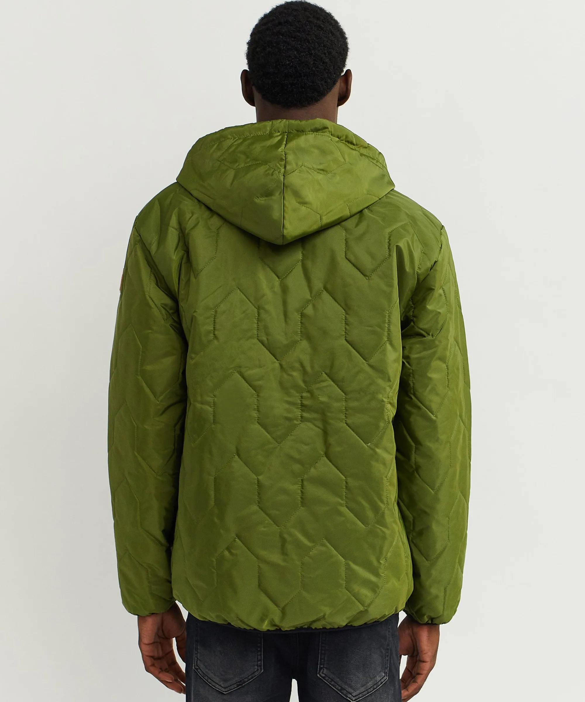 quilted_hooded_jacket__olive_green_1.webp Best Sale Quilted Hooded Jacket - Olive Green Quilted Jackets